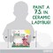 Creative Roots Mosaic Ladybug Stone, Includes 7-Inch Ceramic Stepping Stone & 6 Vibrant Paints, DIY Garden Stepping Stone Kit for Kids Ages 6+